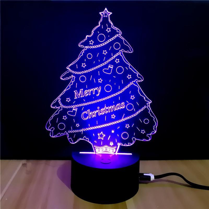 3D Merry Christmas LED Lamp - THEONE APPAREL