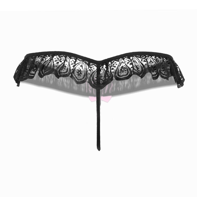 Teardrop Lace Peekaboo Pearl G String