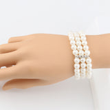 Three Tiered Faux Pearl Bracelet