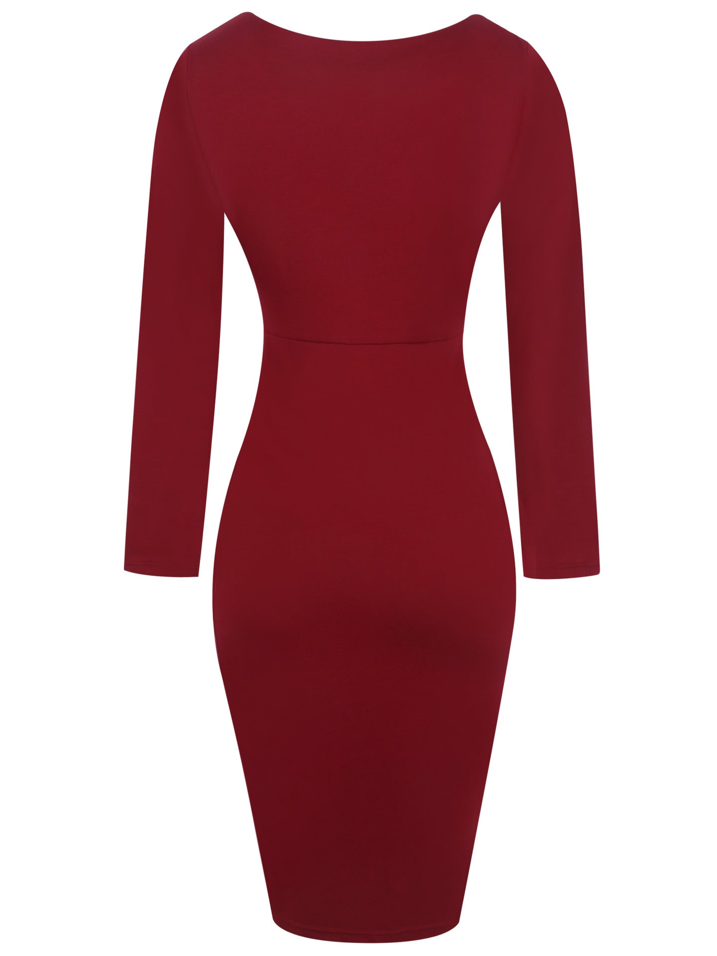 Solid Empire Stitched Sheath Dress