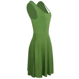 Green Scoop Neck Tank Dress