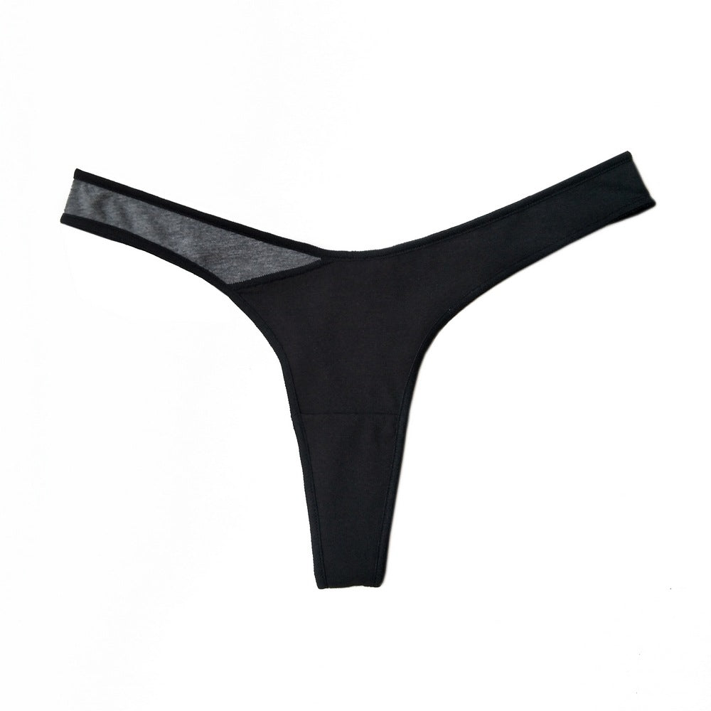 Panty de string croisé garni