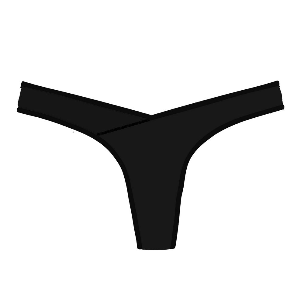 Panty de string croisé garni