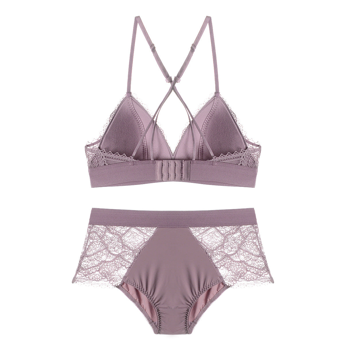 Lace Layover Bralette and Panty Set