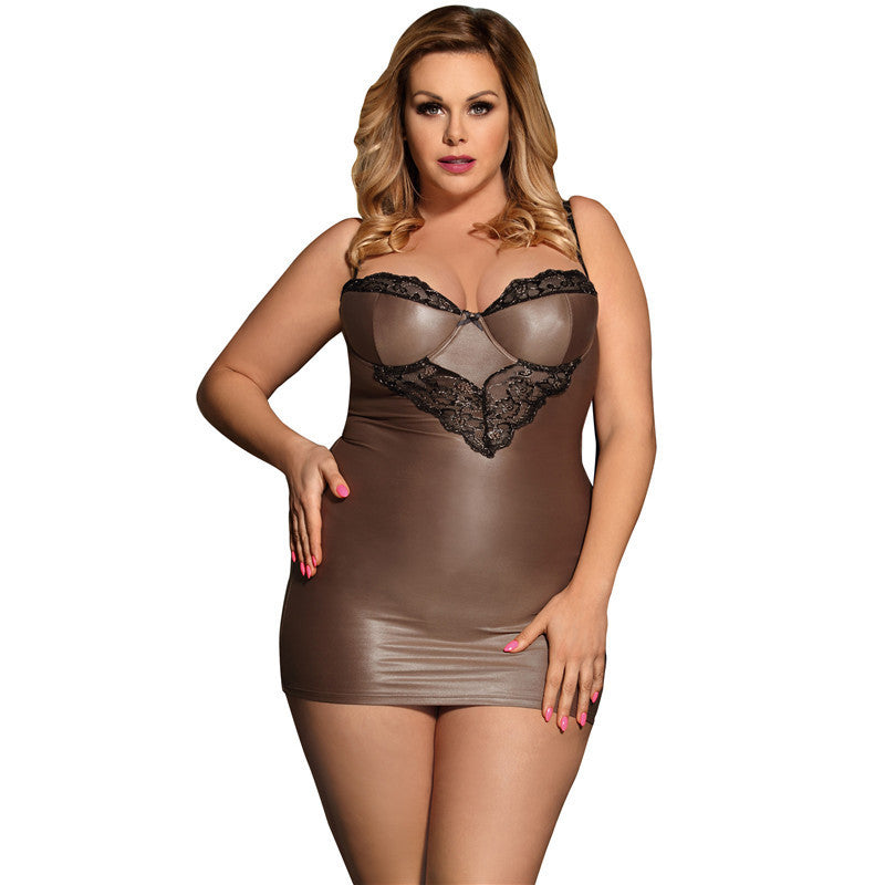 Plus Size Sleek Body-Con Balconette Mini Dress