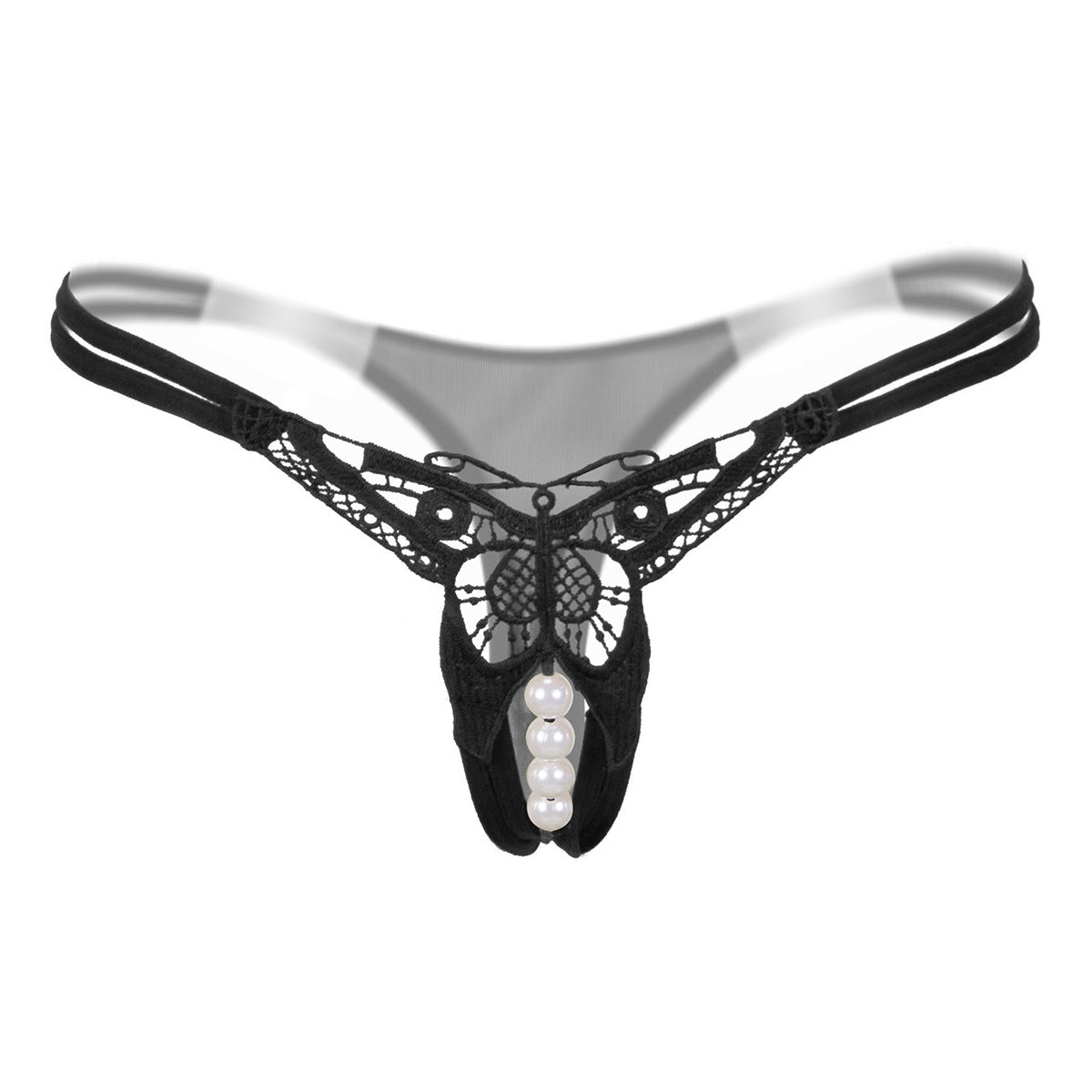 Double Band Butterfly Pearl Thong - Theone Apparel