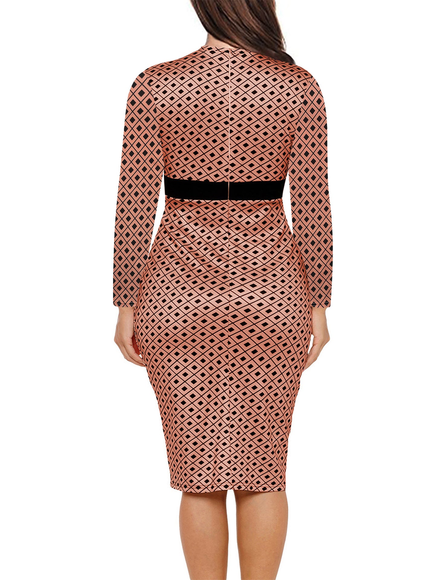 Pink & Black Diamond Sheath Dress