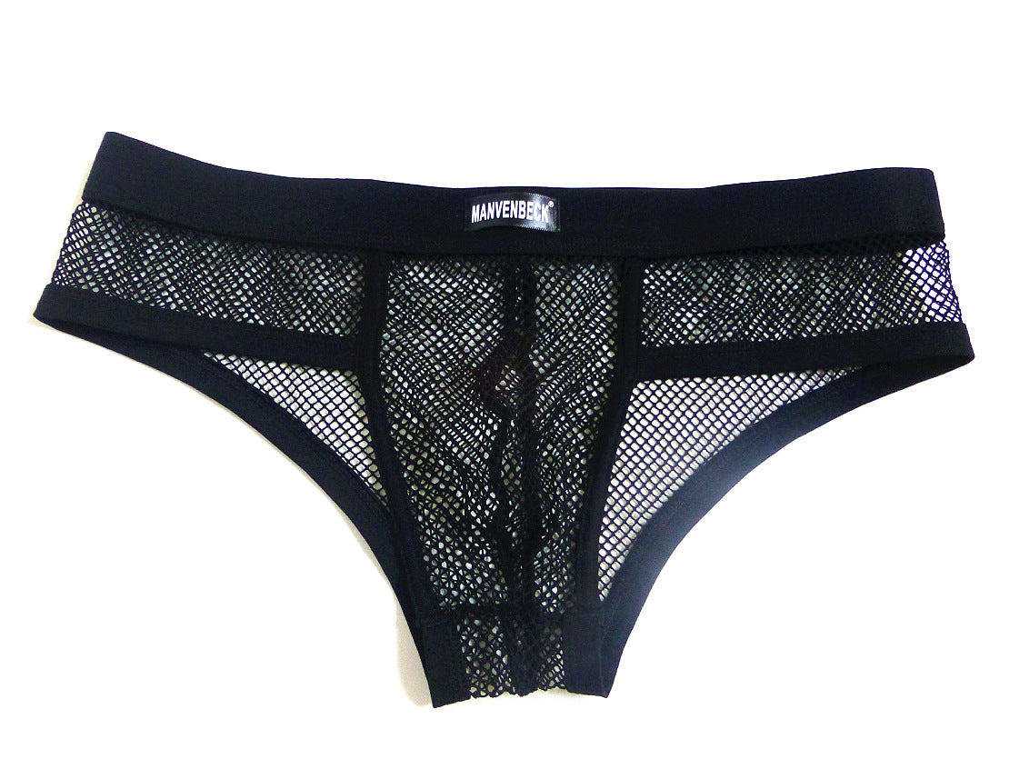 Sheer Mesh Fish Net Thong Briefs