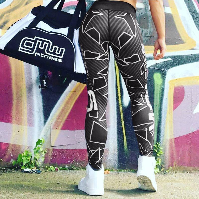 Leggings deportivos con estampado de rayas Rack It Up