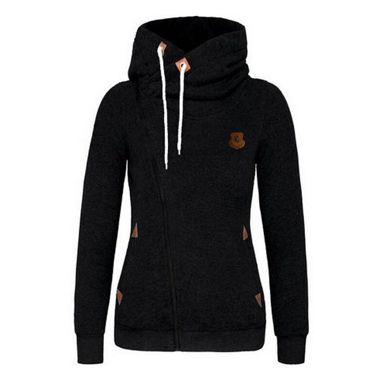 Hoodie serut ritsleting sisi trendi