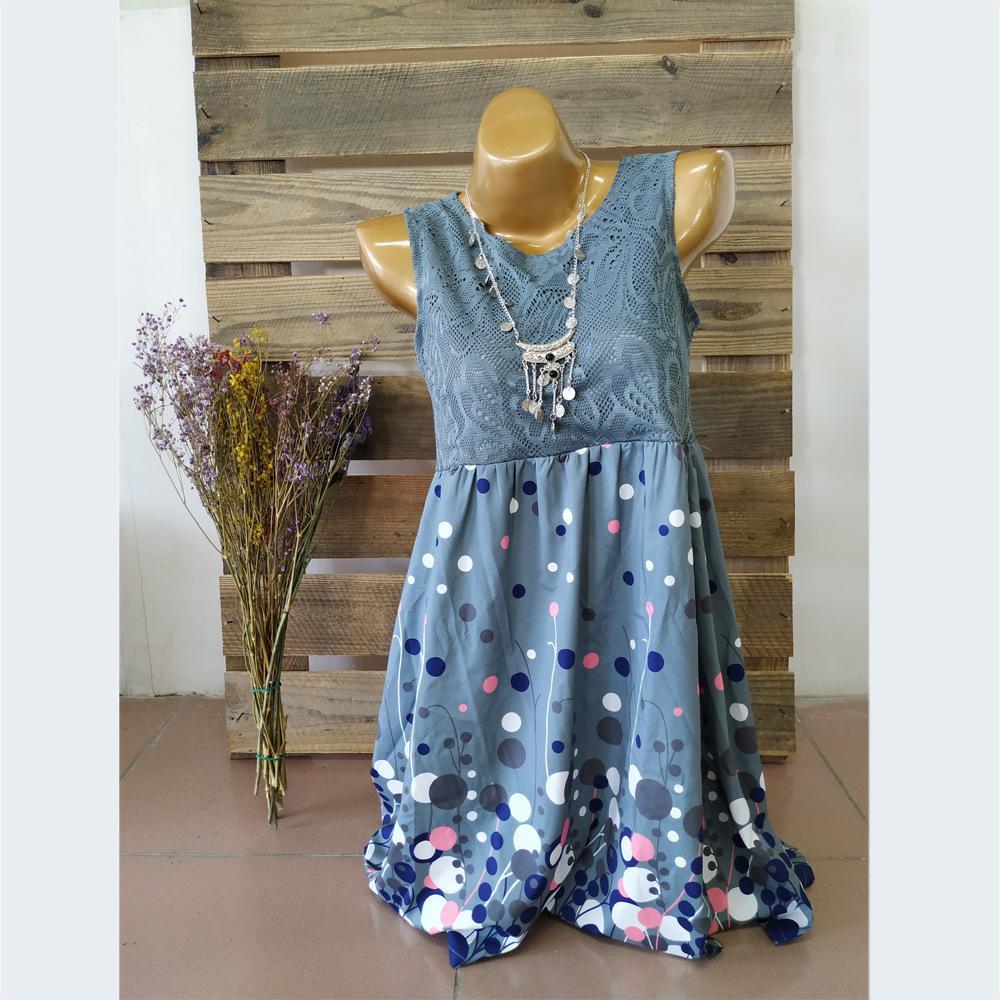 Vestido de verano sin tirantes Lacy Dots