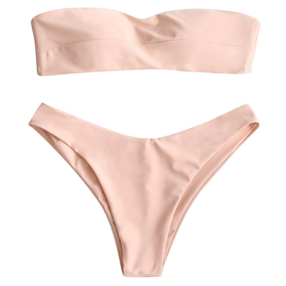 Chic Bandeau Thong Bikini Set - Theone Apparel