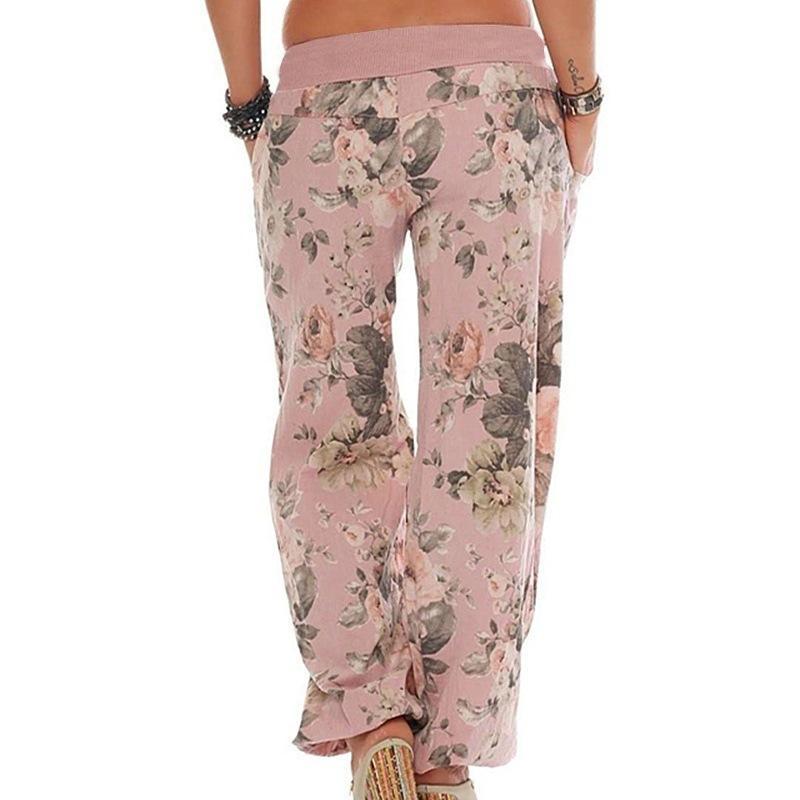 Comfy Vintage Floral Print Lounge Pants - Theone Apparel