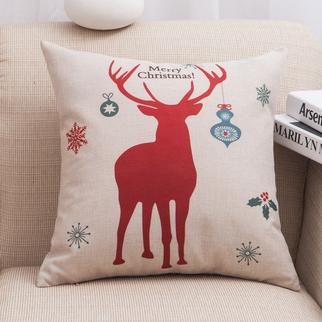 Country Christmas Square Pillow Covers - Theone Apparel