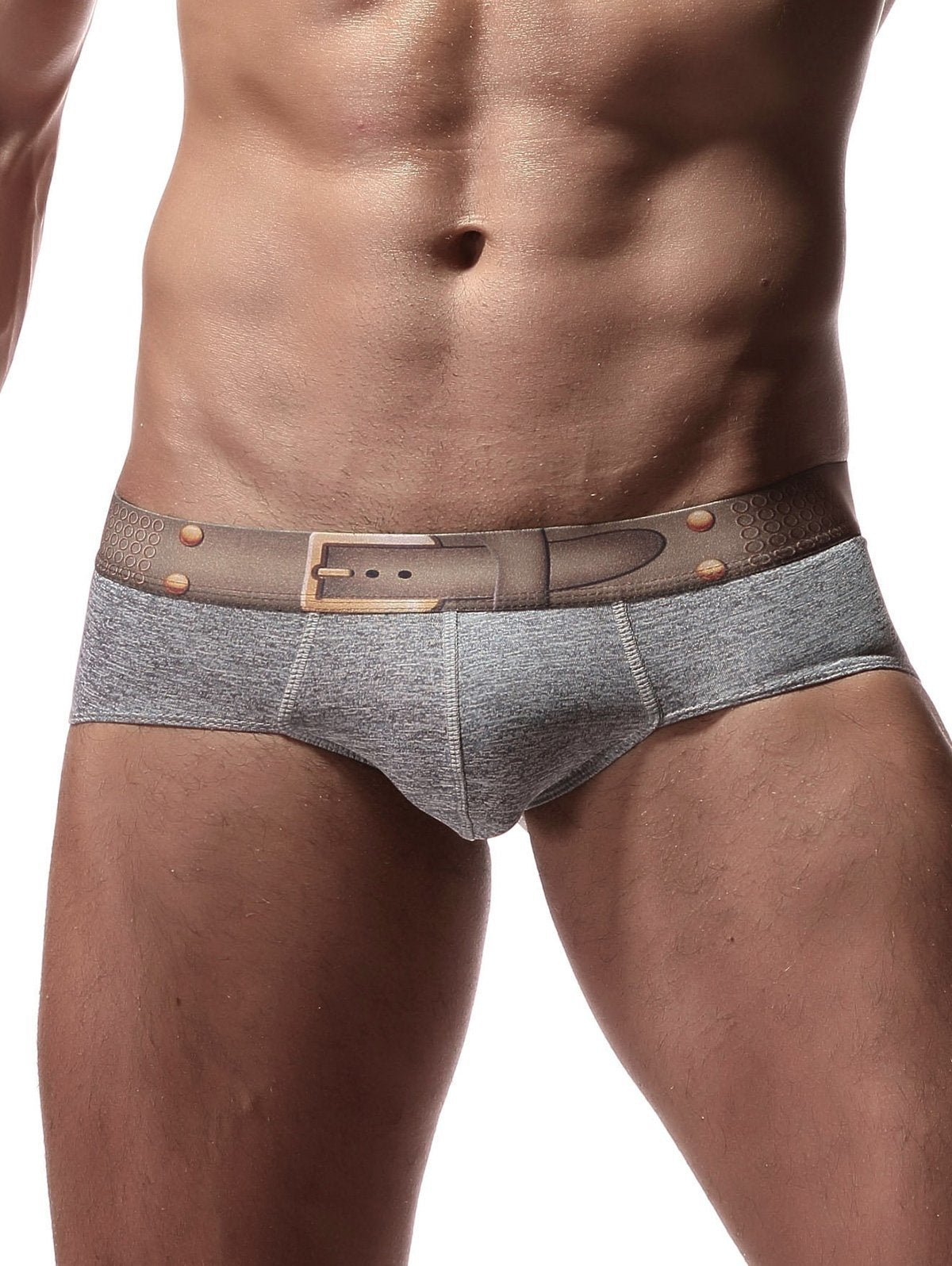 Elastic Faux Belt Waist Trunk - Theone Apparel