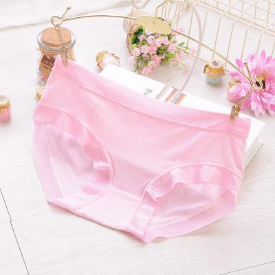 Flowery Trim Tummy Tuck Panty-Pink-Theone Apparel