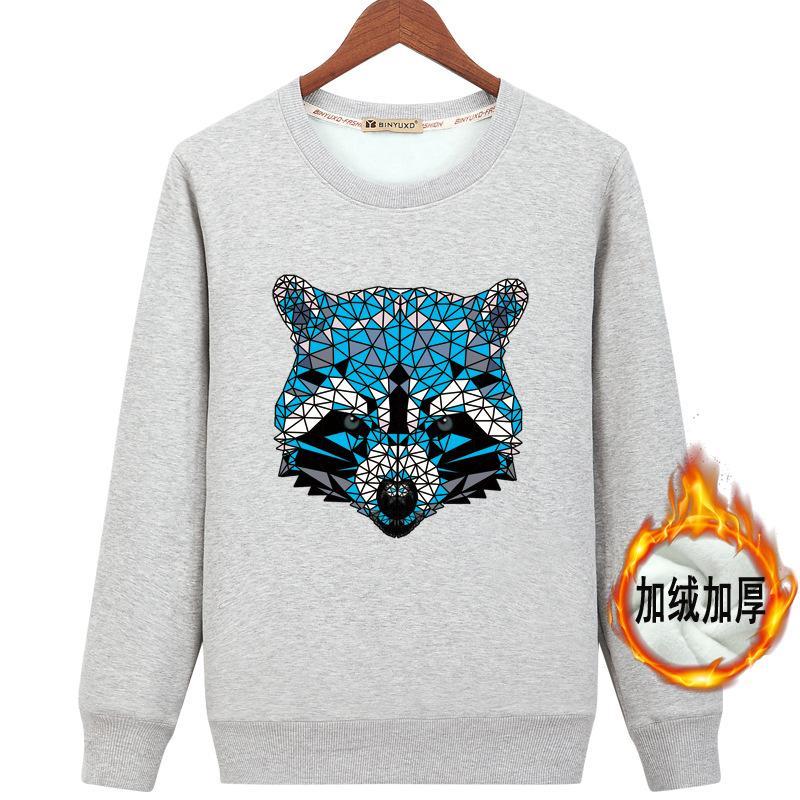 Geometric Tile Raccoon Graphic Sweater-Gray-Theone Apparel