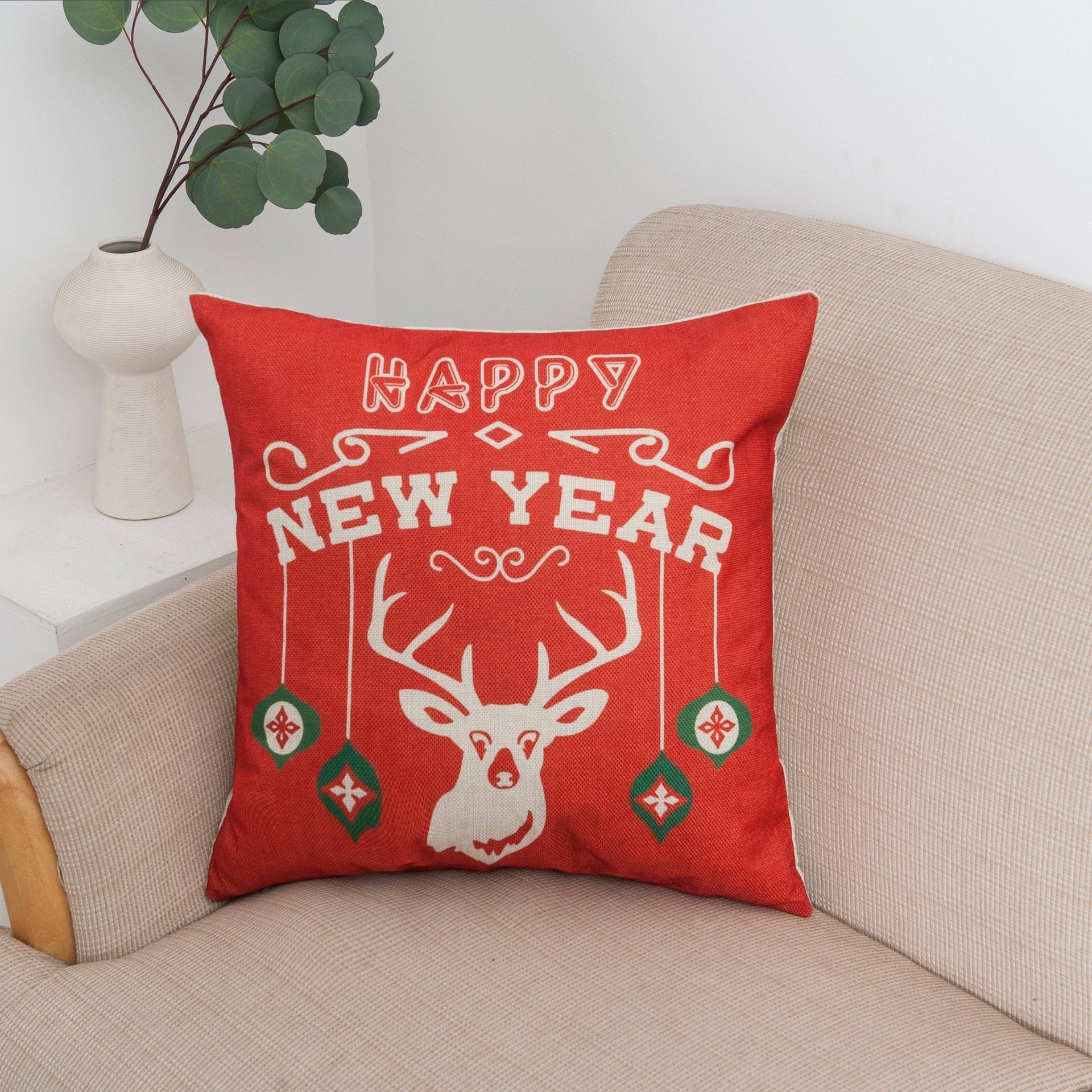 Happy Holiday Christmas Pillow Covers