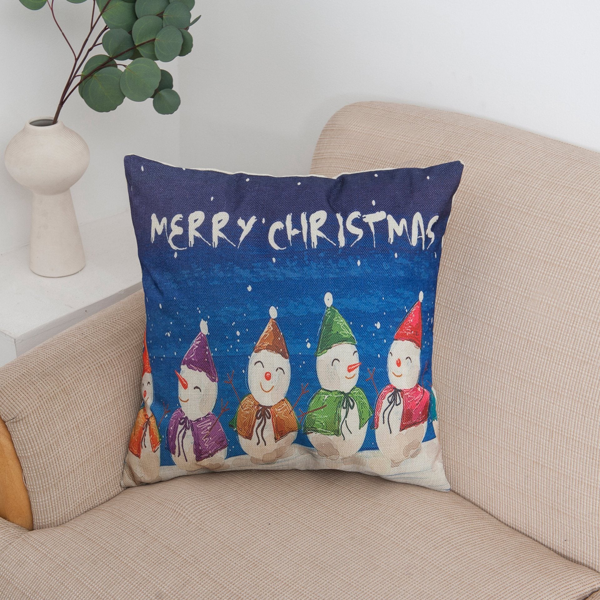 Happy Holiday Christmas Pillow Covers