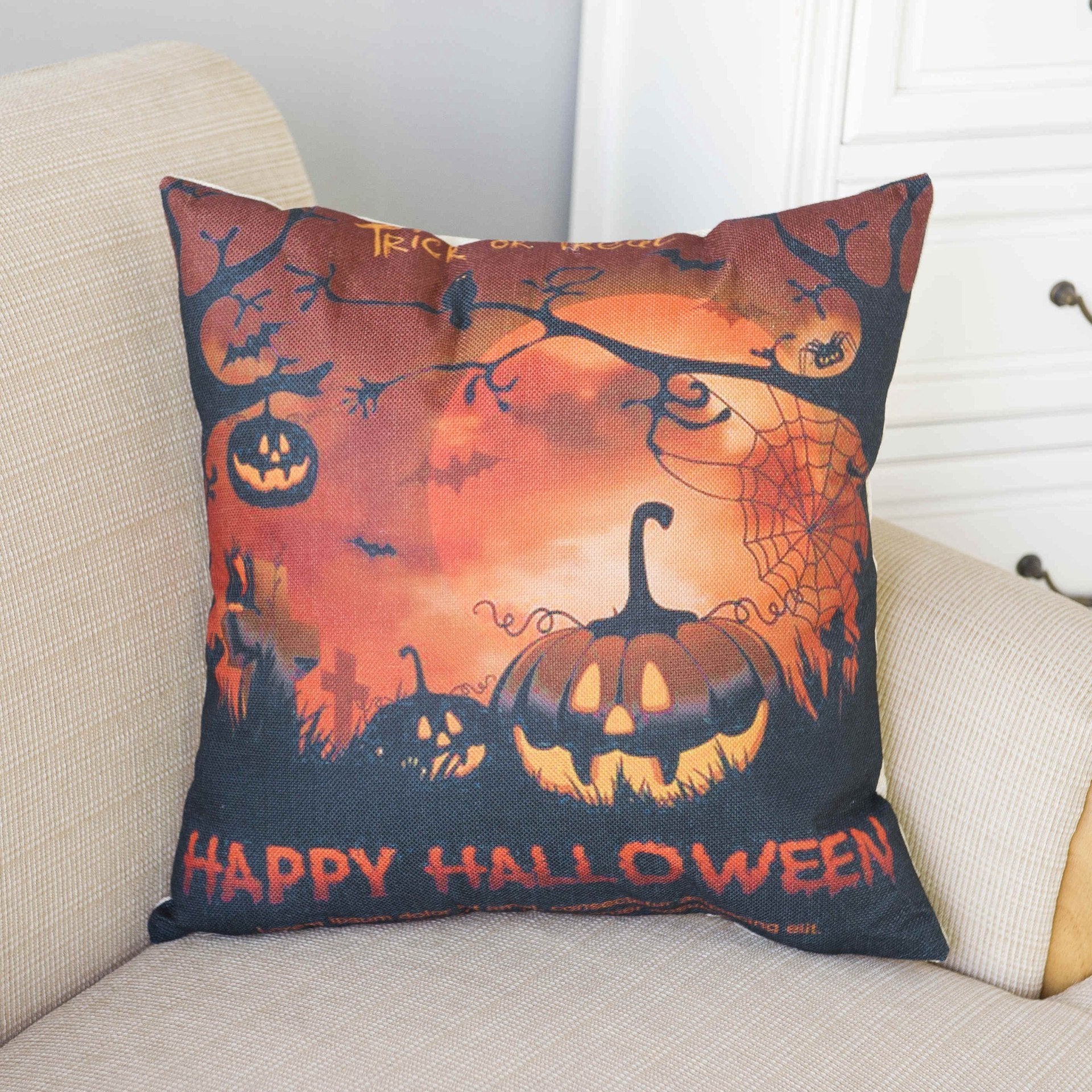 Fundas de almohada con estampado de Halloween embrujado