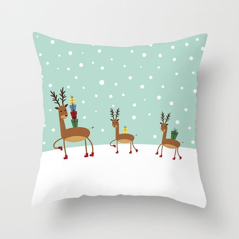 Ice Blue Christmas Themed Pillow Covers-601-0059-S7-Theone Apparel