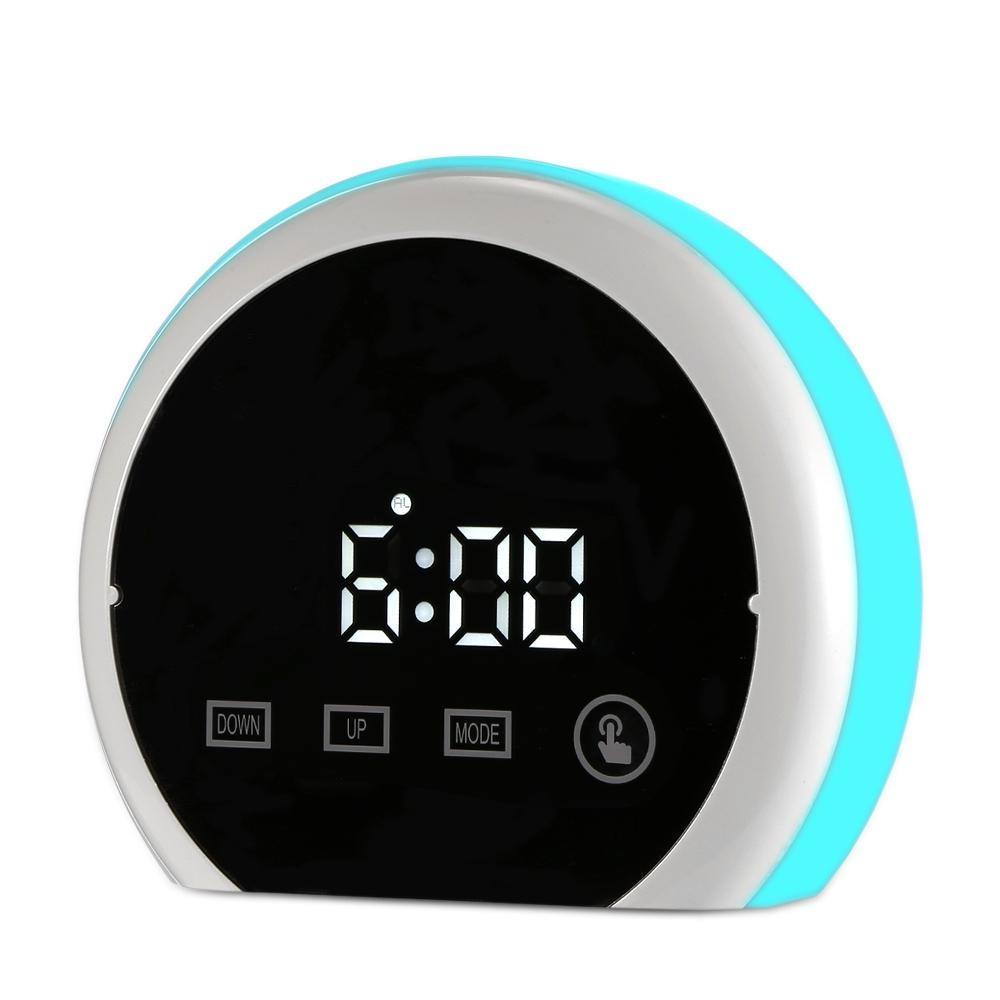 LED Mirror Clock With Alarm-White-Theone Apparel