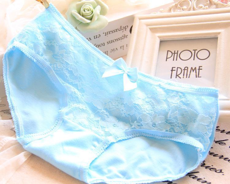 Lace Front Comfy Hipster Panty-Light Blue-Theone Apparel