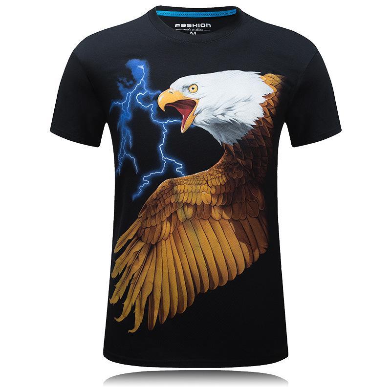 Lightning Strikes Eagle Flies USA -shirt