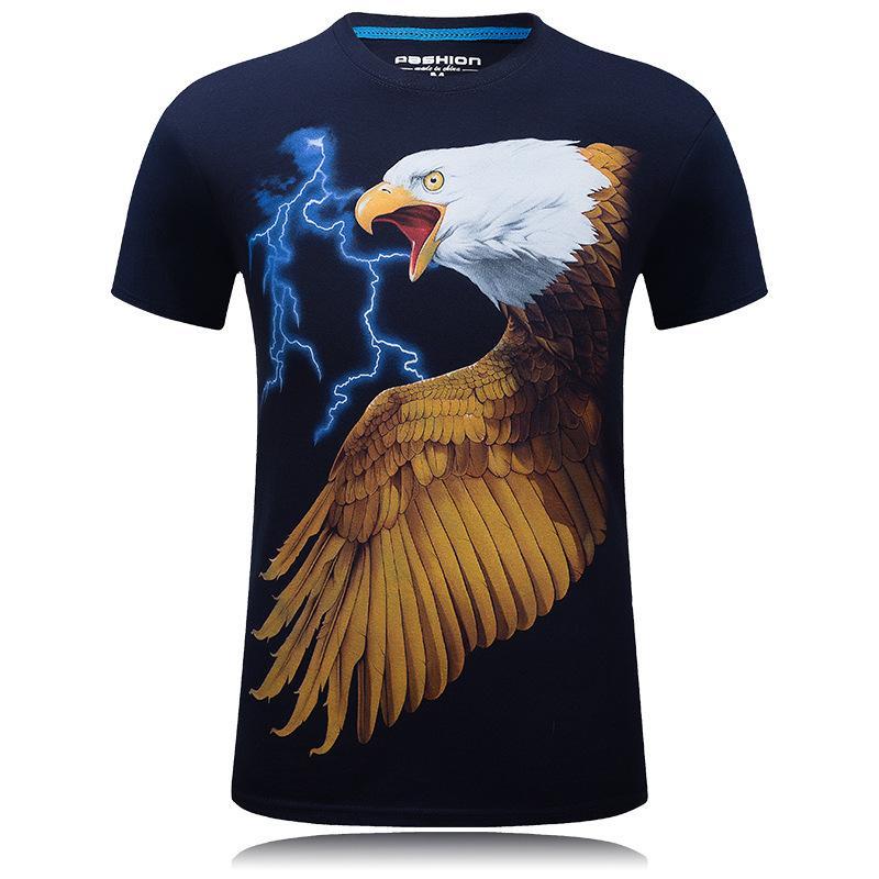 Lightning Strikes Eagle Flies USA -shirt