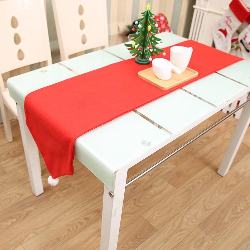 Long Red Tablecloth for Christmas Parties