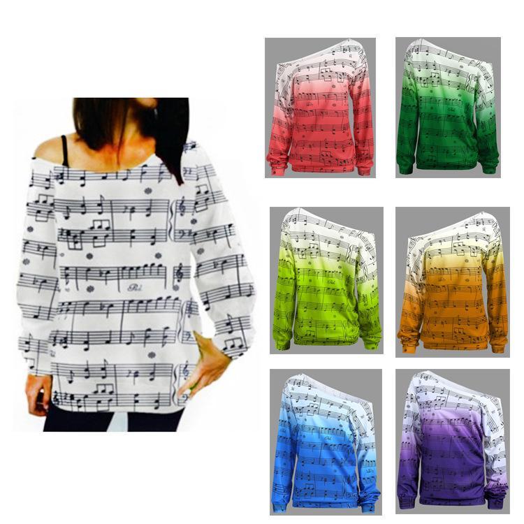 Neon Ombre Music Note Sweater