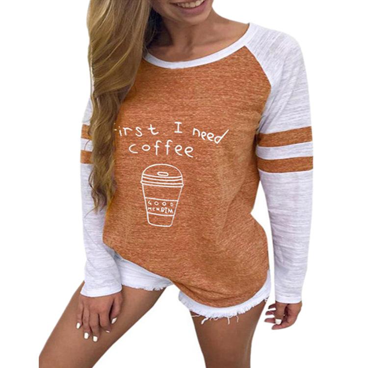 Coffee First Football Raglan Tee - Theone Apparel