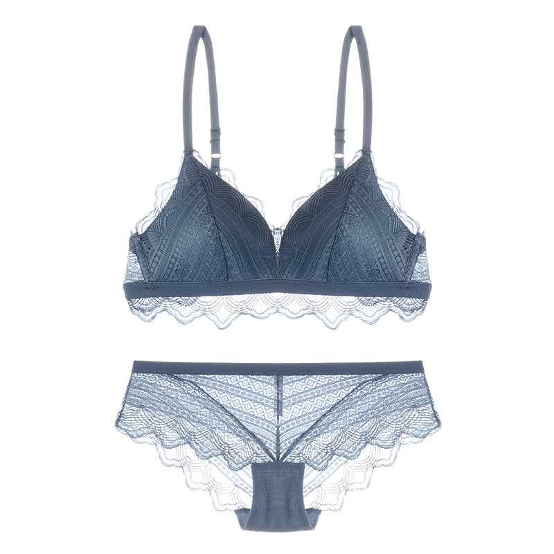Patterned Statement Bra and Panty Set
