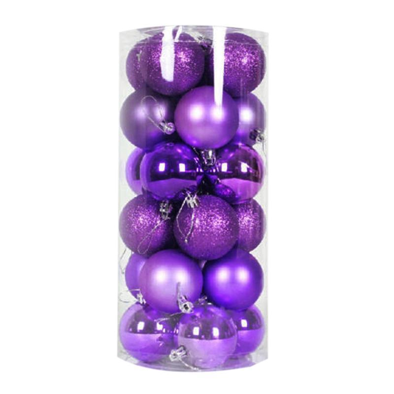 Plastic Multi-color Christmas Tree Ornaments-Purple-Theone Apparel