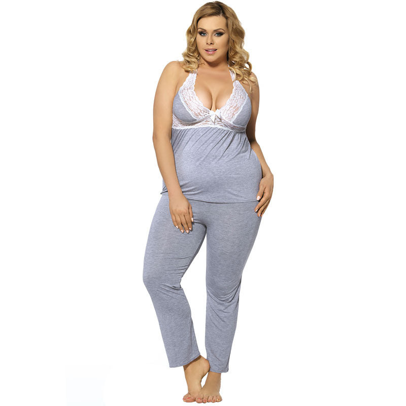 Plus Size Casual Lace Low U-Neck BodySuit-Theone Apparel