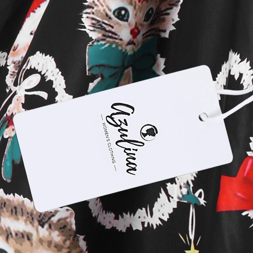 Plus Size Christmas Kitten Dress