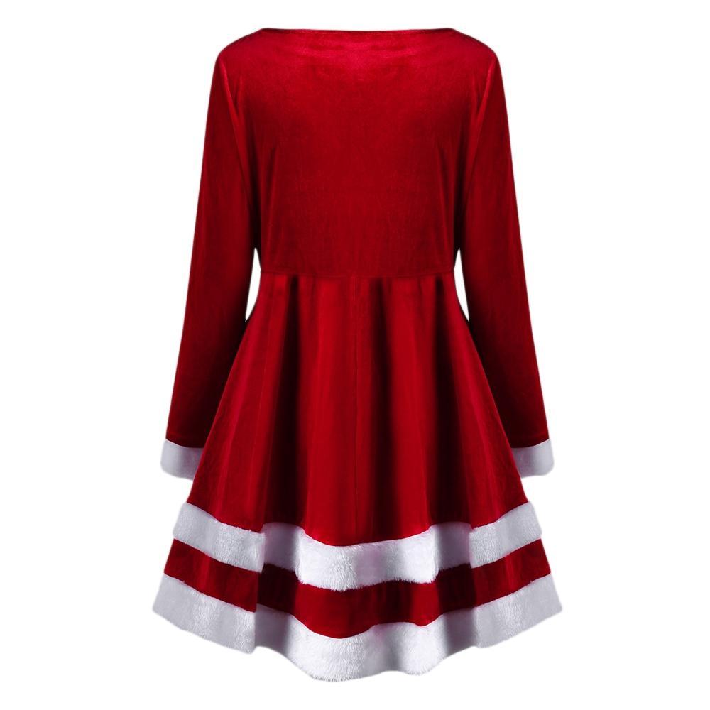 Plus Size Christmas Long Sleeve Dress