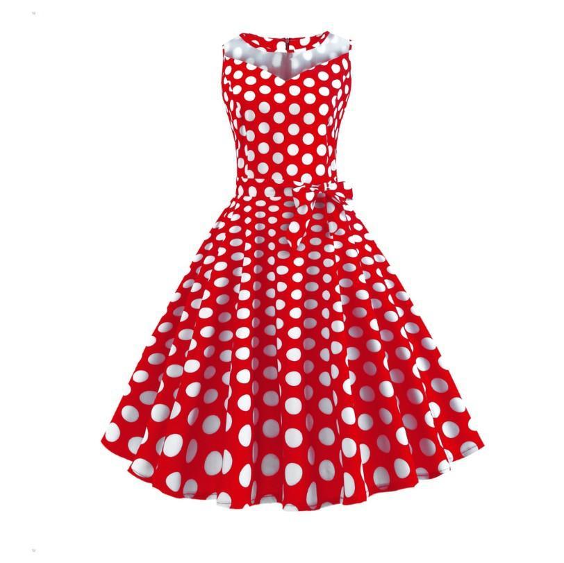 Pop Trends Polka Dot Print Dress