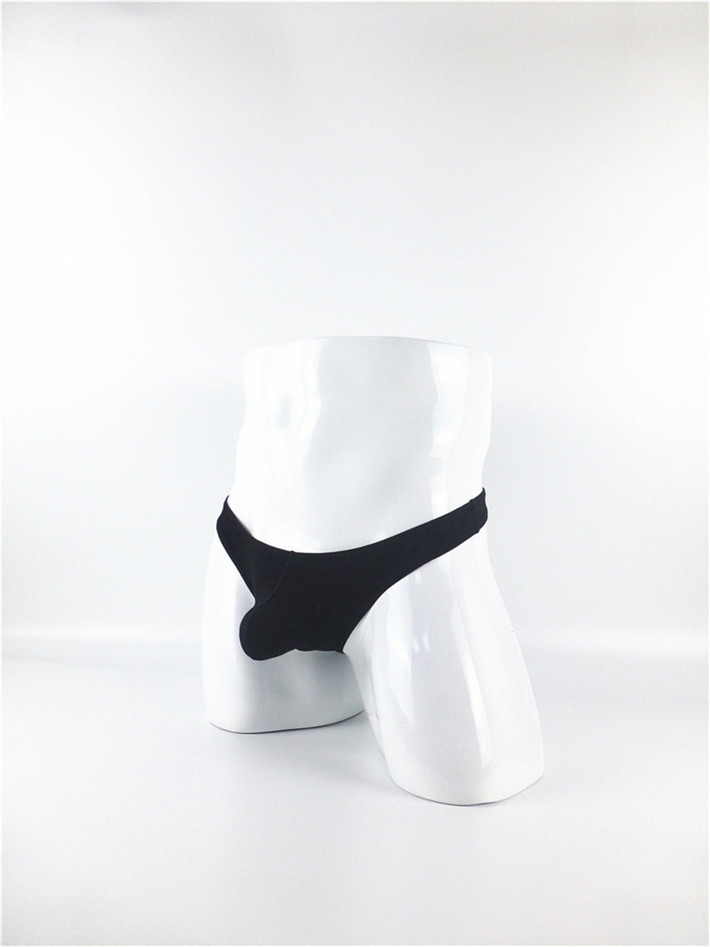 Pouch High-Cut Thong Briefs-Black-Theone Apparel