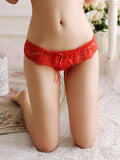 Floral Lace Crotchless Cheekster Panty