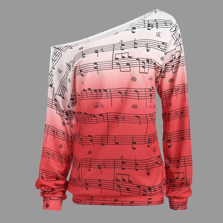 Maglione di note di musica ombre neon