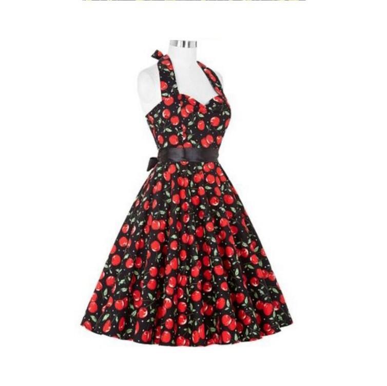 Vestido retro de impressão deliciosa