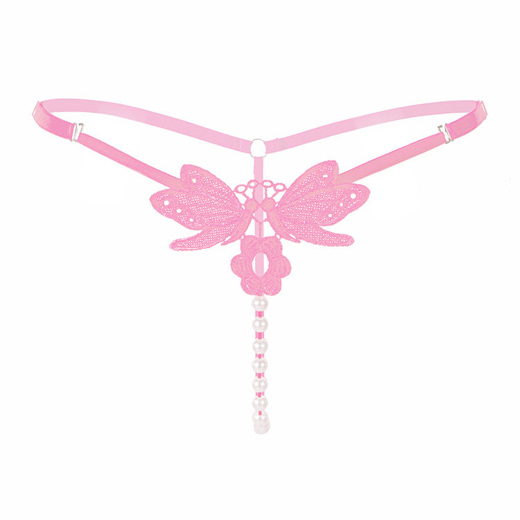 Rose Bud Pearl Pocket G String-Pink-Theone Apparel