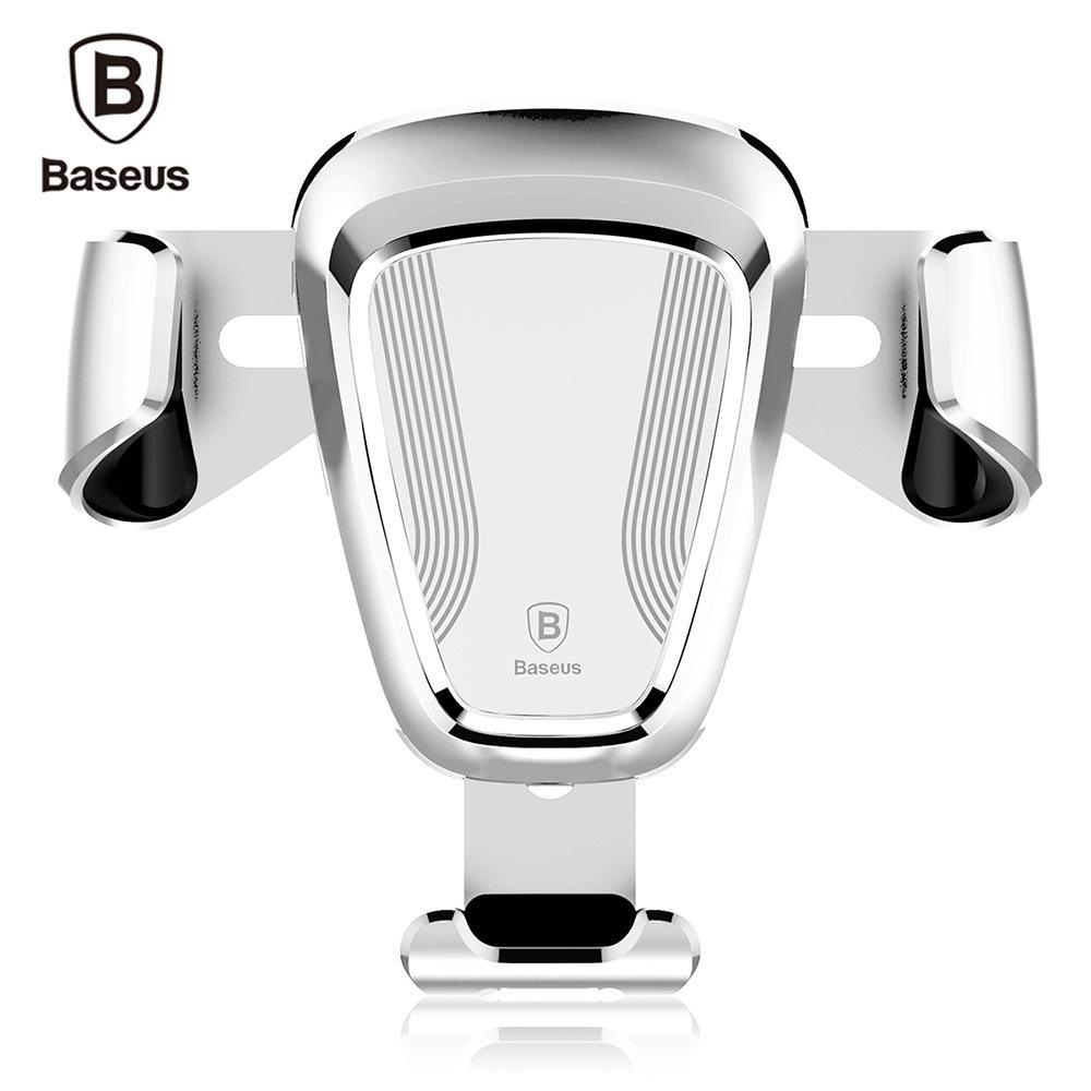 Rotating Air Vent Cell Phone Holder-Silver-Theone Apparel