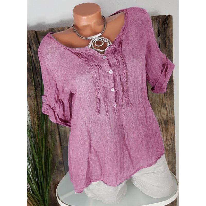 Ruffle Pleat Cuff Sleeve Top-Purple-Theone Apparel