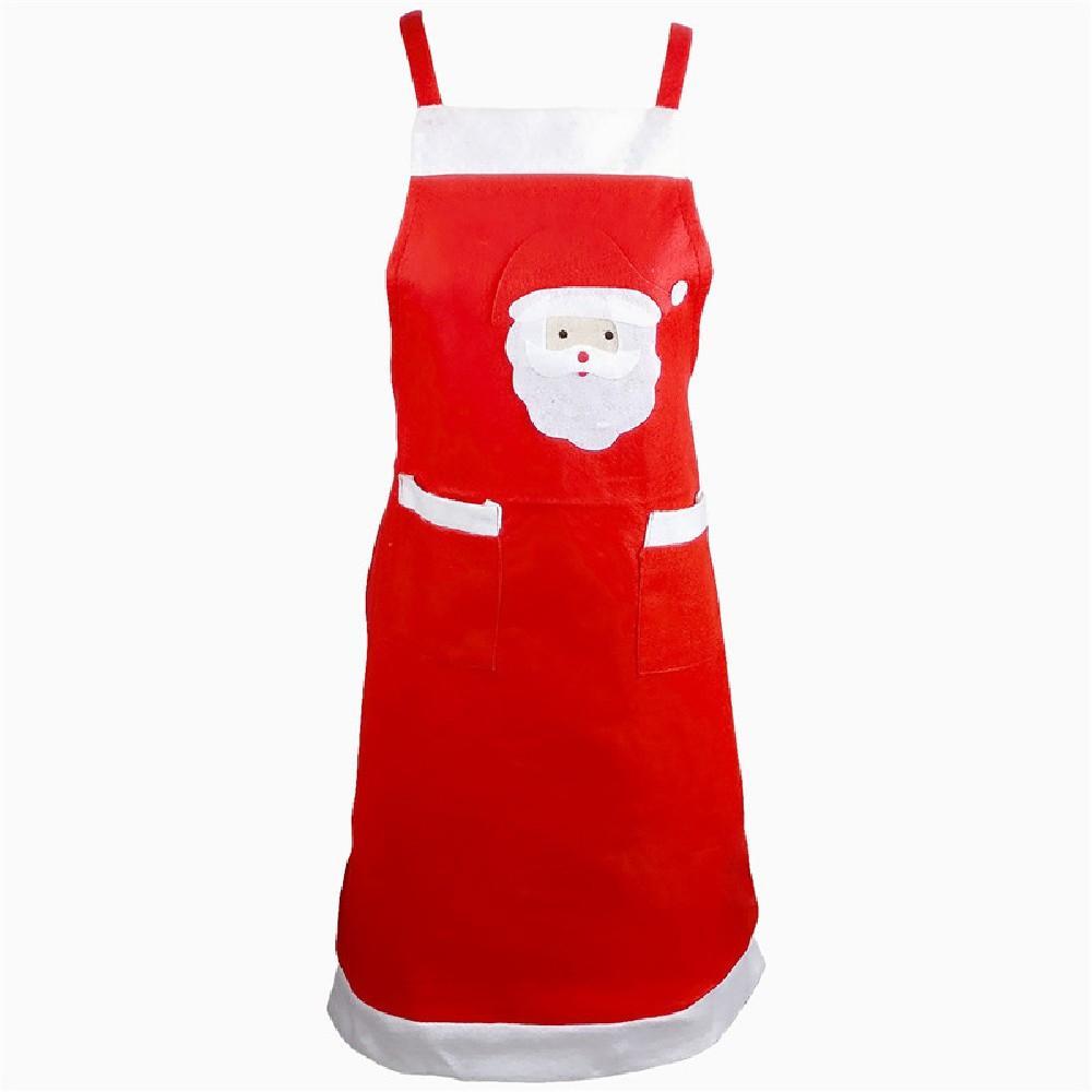 Santa Claus Christmas Apron Ornament-Red/White-Theone Apparel