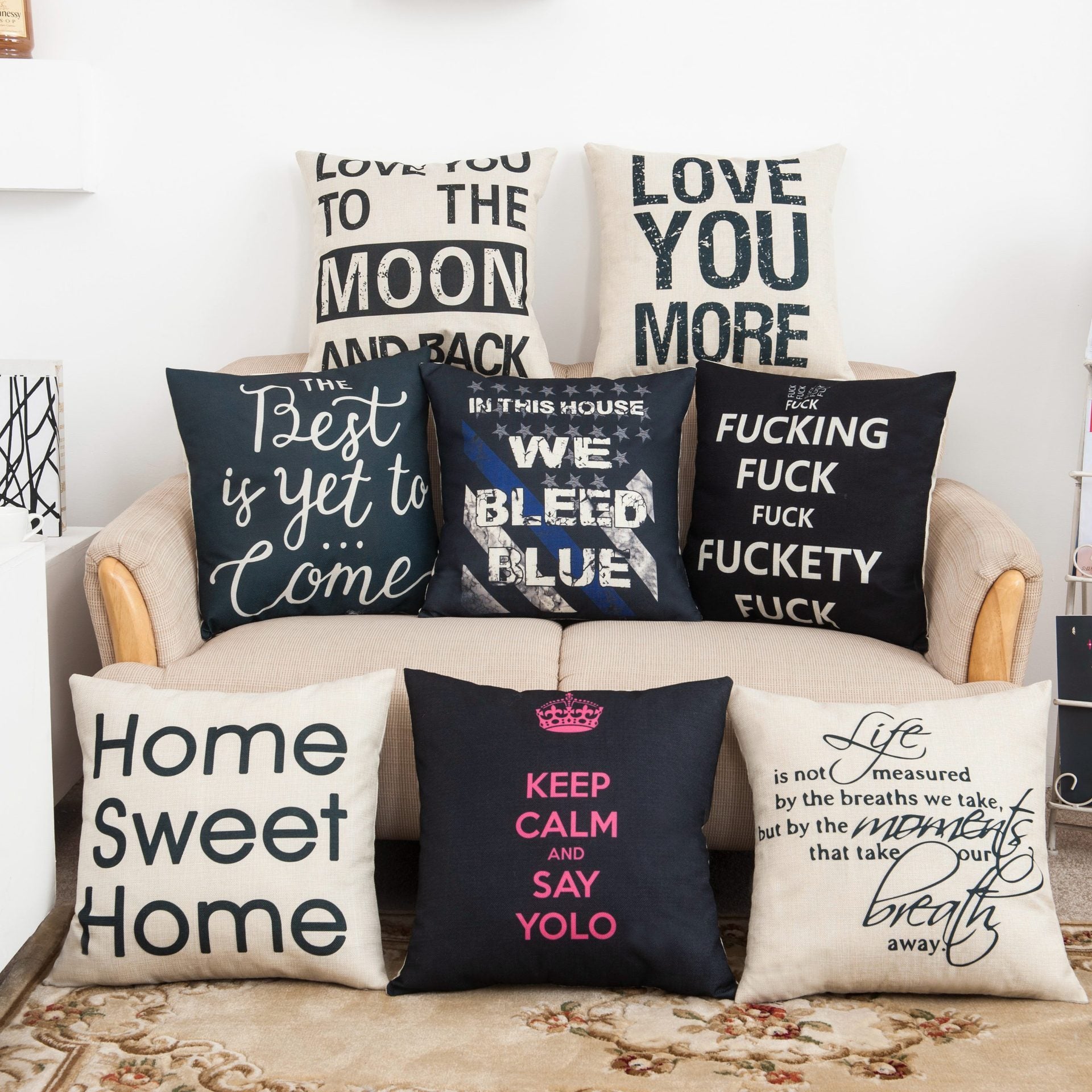 Say it With Words Pillow Covers