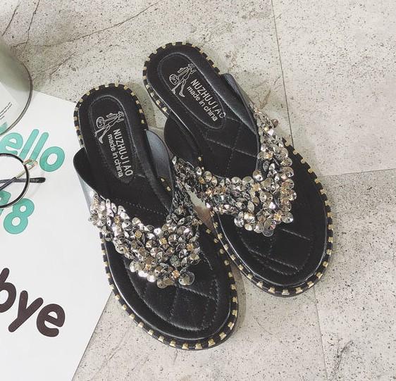 Sequin Spectacular Flipflop Sandals-Theone Apparel