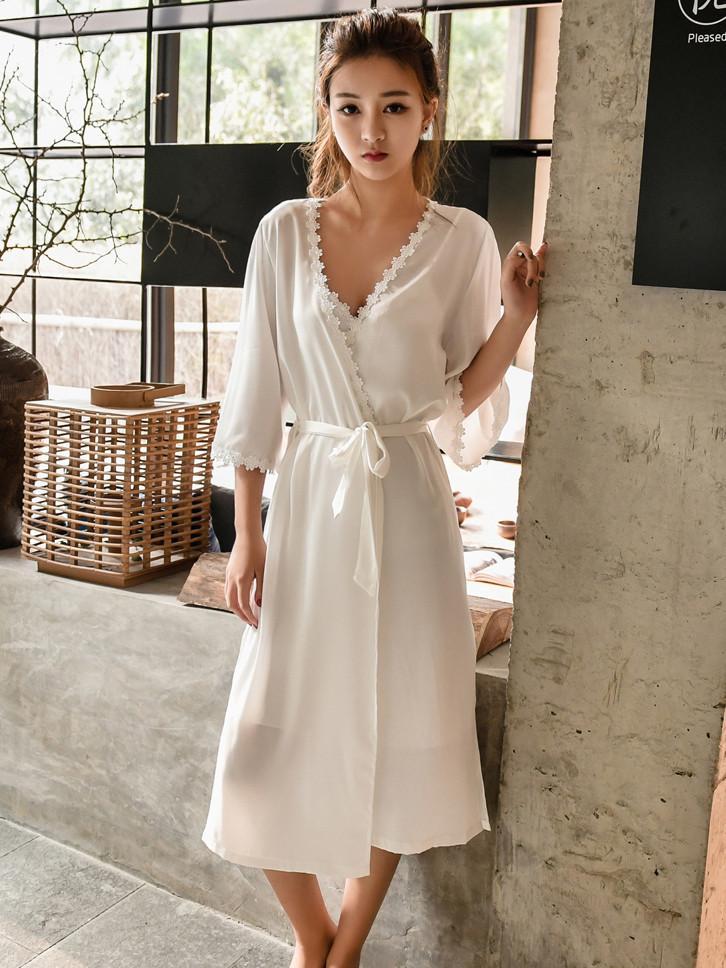 Sheer Slip Chemise with Nightie Robe - Theone Apparel