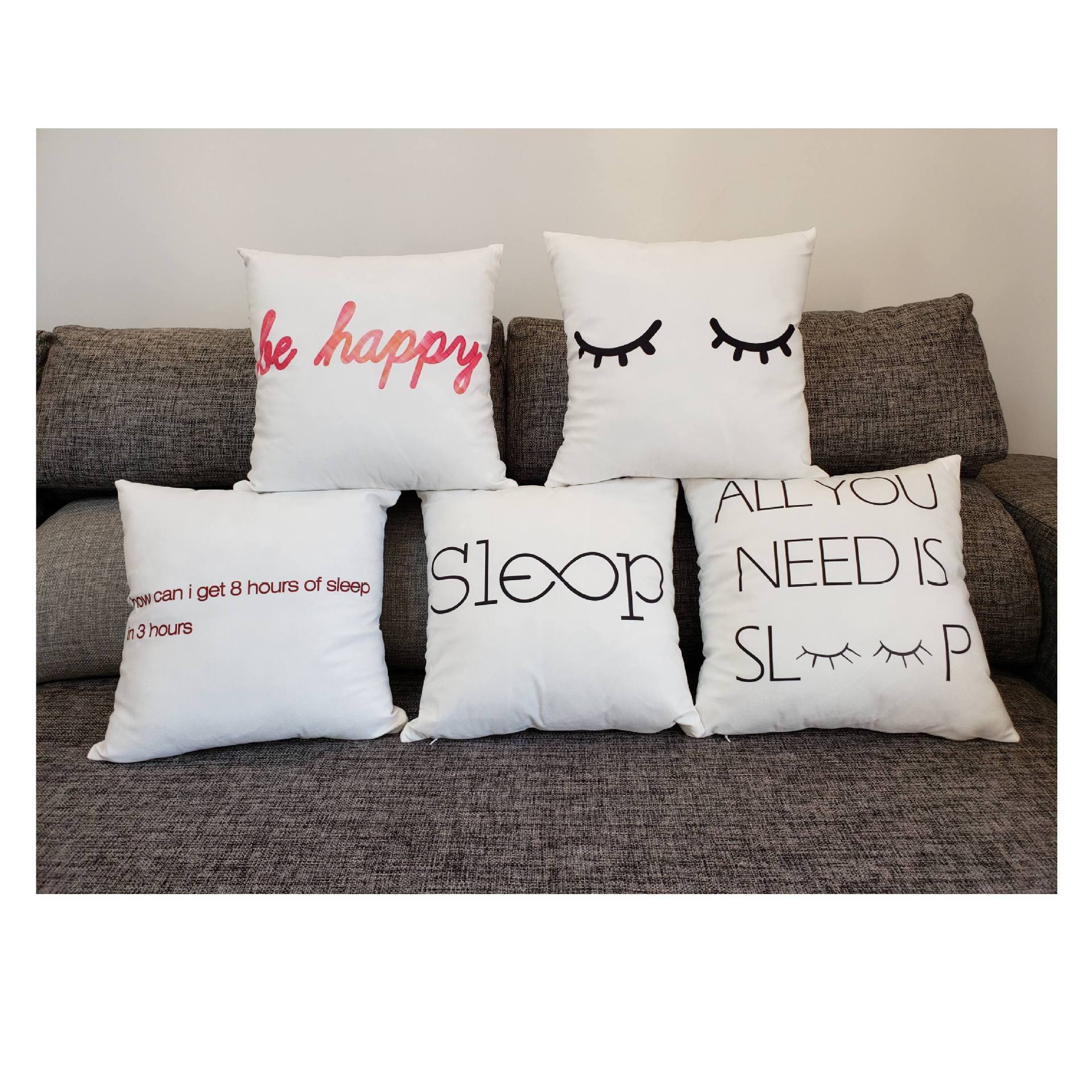 Sleep Mode Scripted Pillow Covers